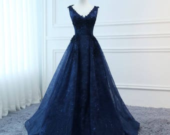 Navy Blue Military Ball Dresses